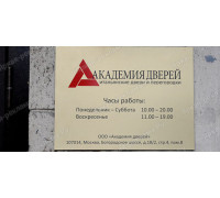 Вывеска «График работы»